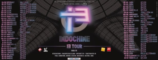 Dates 13 Tour (octobre 2018)