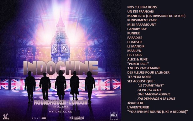 Setlist Londres (11 juin 2023)