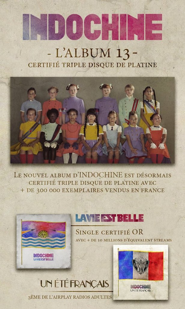 Triple disque de platine pour 13